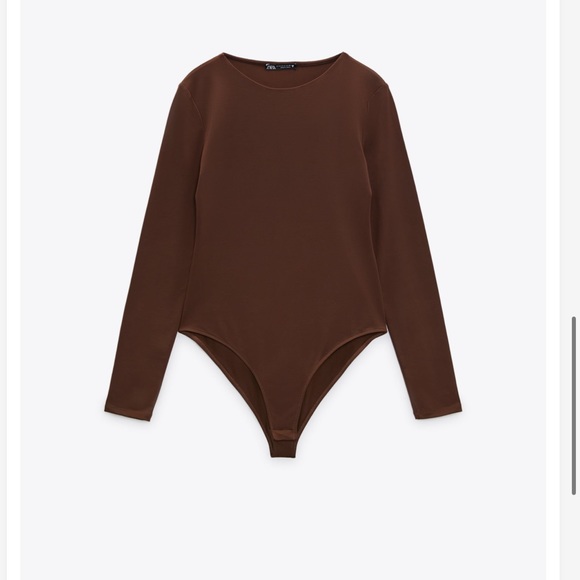 Zara Brown Bodysuit Medium - Picture 6 of 7